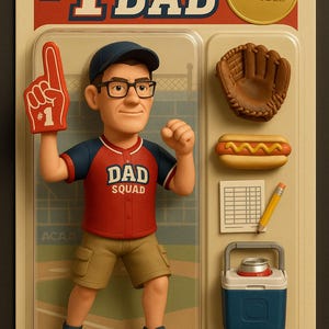 Custom Actionfigur Portrait: Personalisierte Dad Blister Box (Digitaler Download)