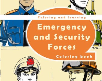 Rettungsdienst Malbuch für Kinder – Feuerwehrmann, Polizei (Digitaler Download)