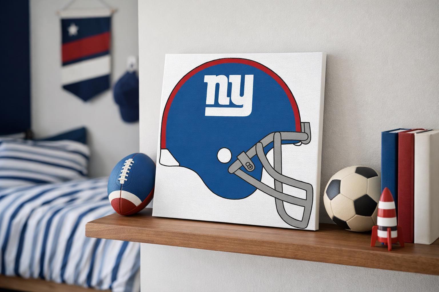custom painting for football helmets Hand-painted Football Helmet Canvas | Custom Nfl/college Team Art