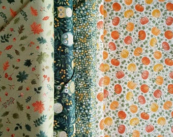 Patchworkstoff mit zarten Mustern für den Herbst Meterware