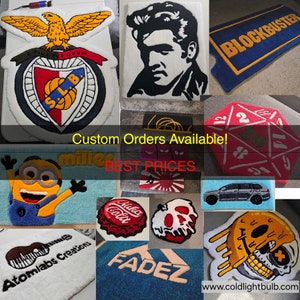 Custom Handmade Tufted Rug, Customised Gift, Business Logo, Home Decor