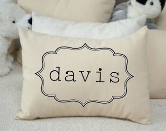 Personalized Children's pillow, newborn name, kids gift, baby boys & girls pillow,