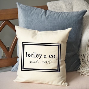 personalized pillow, cotton anniversary gift, 2nd anniversary, wedding gift idea, Newlywed gift, Grandparent gift idea, Mothers day gift