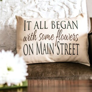 Personalized Pillow, Cotton anniversary, Second marriage, fiance gift, It all Began love story, making it, gift for men, trending now image 2
