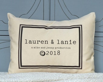 Baby gift pillow, Twin baby gift, baby pillow, personalized baby shower gift, trendy baby,
