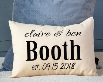 Personalized pillow , wedding gift, couples gift, wedding.  - 2nd anniversary gift - cotton anniversary, Christmas idea -jackson cover-