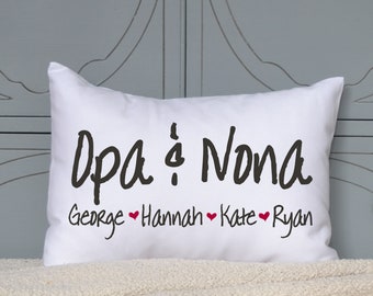 Grandmother gift, Personalized Pillow, Grandparents day, Mothers day, Mom Gift, Grandparents day, Gift for her,