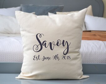 Personalized Alternative Guest Book Pillow, Wedding accessory, cotton anniv., Shower Gift, Mr. & Mrs. Gift, Gift for Bride, Gift for Groom