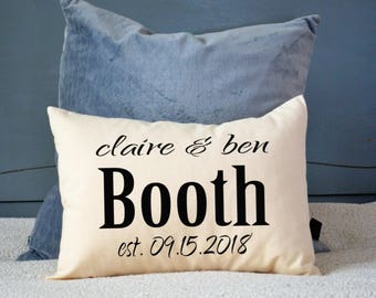 Personalized pillow, wedding pillow, couples pillow, wedding pillow - 2nd anniversary gift - cotton anniversary, Christmas idea -jackson-