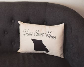 Personalized housewarming gift, state, Military retirement, Georgia pillow, Home Sweet, Retirement gift, Relocation, moving, going away