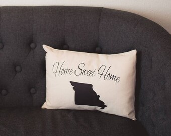 Personalized housewarming gift, state, Military retirement, Georgia pillow, Home Sweet, Retirement gift, Relocation, moving, going away *