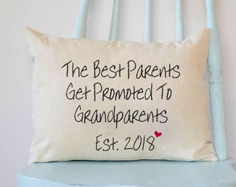 Grandparent gift, Pregnancy reveal, Mother’s Day, Hard to buy for, personalized pillow, great grandparents, announcement