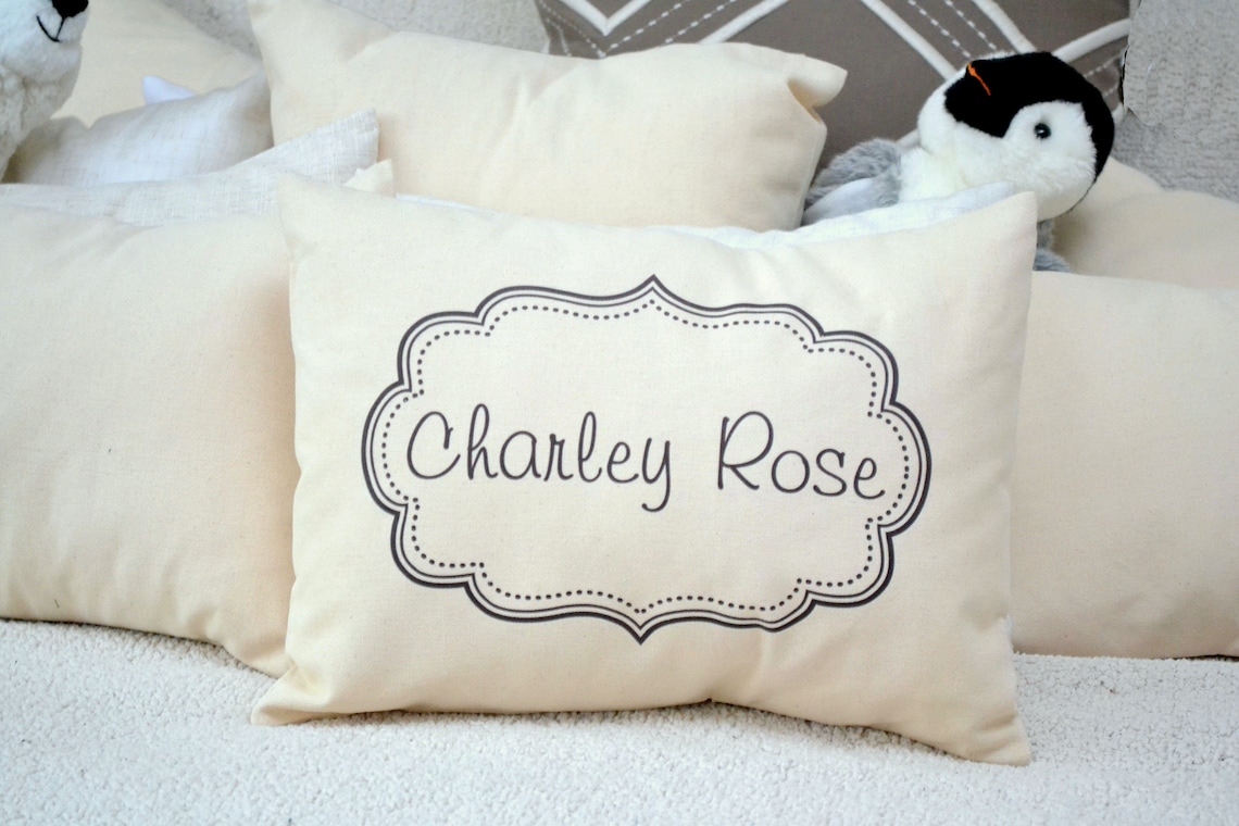 Personalized Pillow Baby Name Pillow Baby Boy Gift Etsy