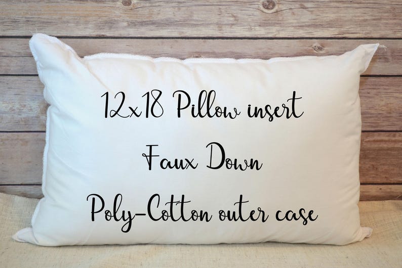 Pillow Insert Stuffing 12x18 Faux Down Insert 12 X 18 Pillow Etsy