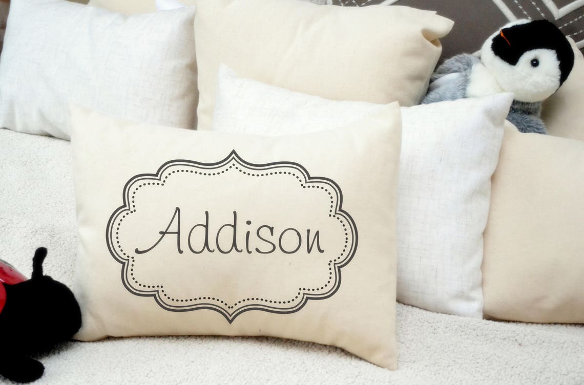 Personalized Pillow Baby Name Pillow Baby Boy Gift Etsy
