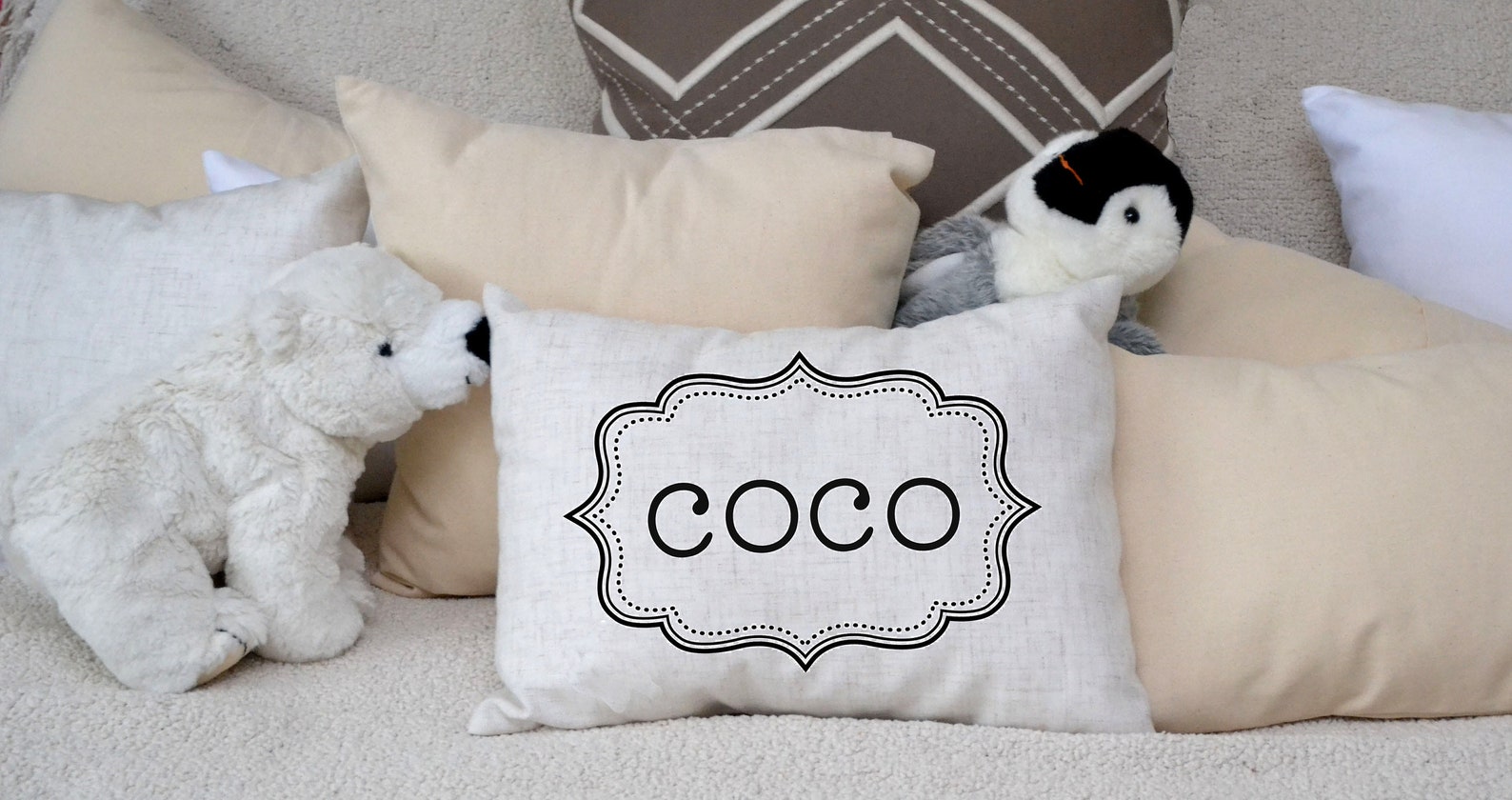 Personalized Pillow Baby Name Pillow Baby Boy Gift Etsy