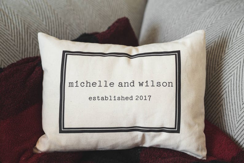 Personalized Pillow Couples Pillow Wedding Pillow 2nd Etsy