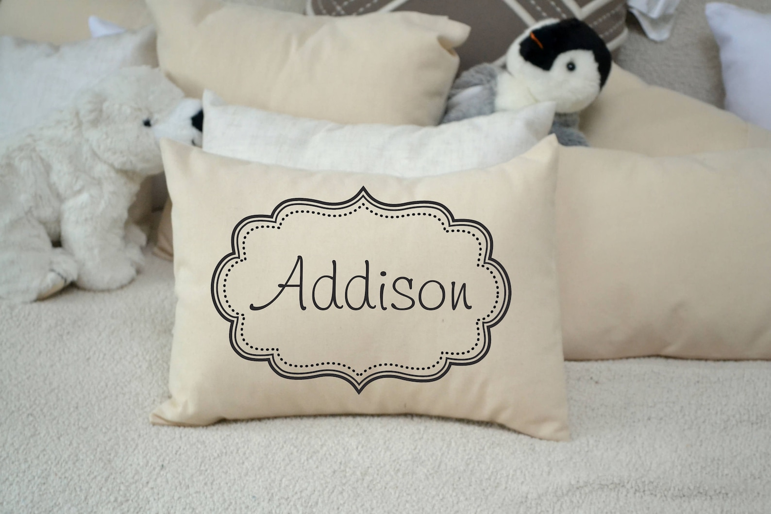 Personalized Pillow Baby Name Pillow Baby Boy Gift Etsy