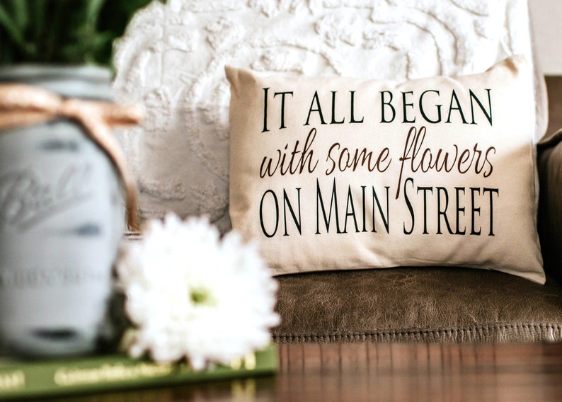 Personalized Pillow, Cotton anniversary, Second marriage, fiance gift, It all Began love story, making it, gift for men, trending now image 2