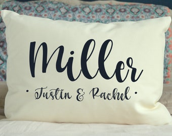 2nd anniversary Gift, Couples personalized pillow, 4th  anniversary, engagement gift for her, 2nd anniversary #