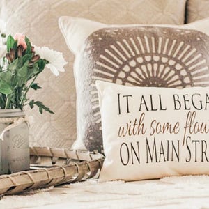 Personalized Pillow, Cotton anniversary, Second marriage, fiance gift, It all Began love story, making it, gift for men, trending now image 5