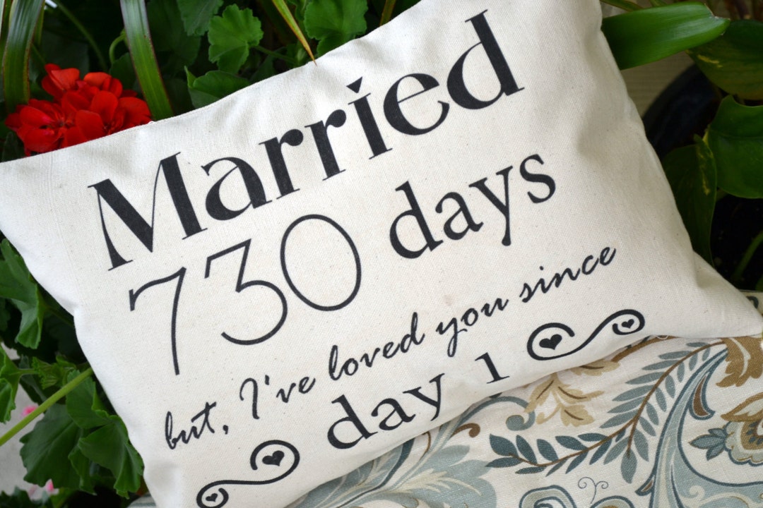 Personalized Pillow, Cotton Anniversary, Gift for Her, Gift From Groom ...