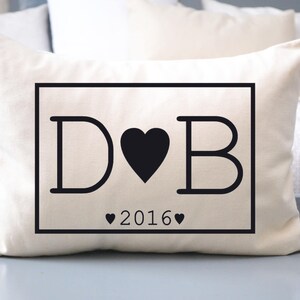 Christmas gift, Black monogram, 2nd anniversary, cotton anniversary, best selling, anniversary gift, long distance dating, fiance gift