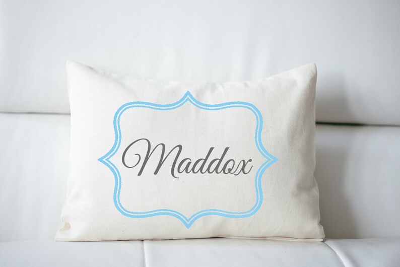 Personalized pillow baby boy gift idea 