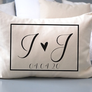 Couples gift, Cotton anniversary pillow, 2nd Anniversary, Christmas, romantic gift, engagement gift
