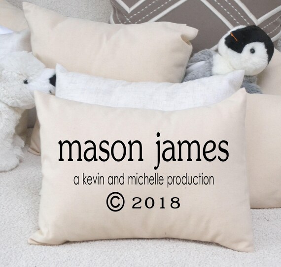 Personalized Baby Baby Pillow Newborn Photo Prop Baby Gift Etsy