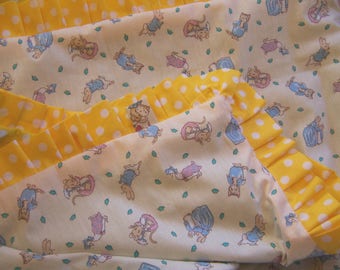 childs blanket / beatrix potter vintage fabric