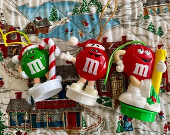 ornaments / three m & m ornaments