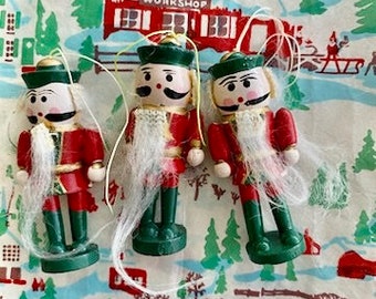 ornaments / three cute soldier ornaments