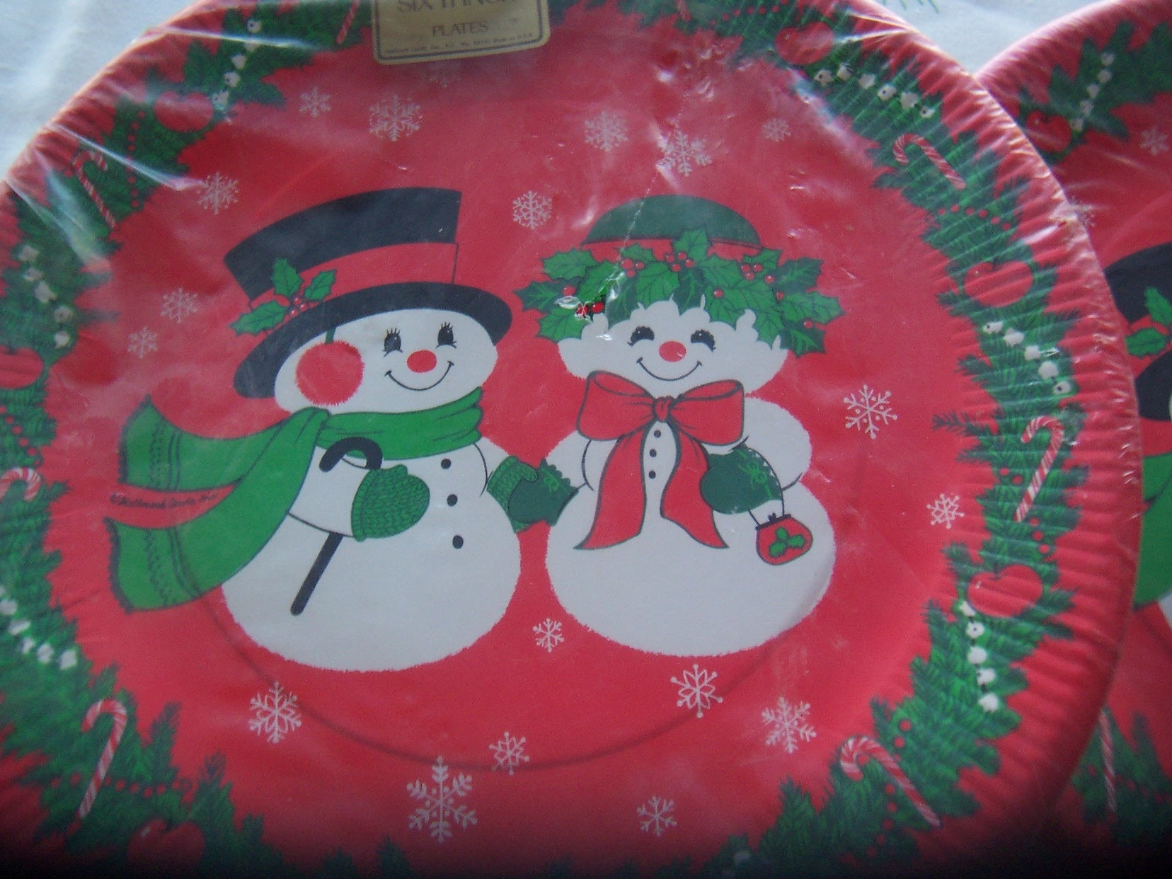 Paper plates / hallmark christmas paper plates Etsy