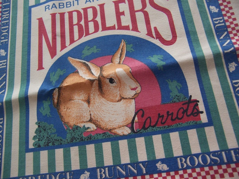 Fabric / Vintage Rabbit Pillow Top Etsy