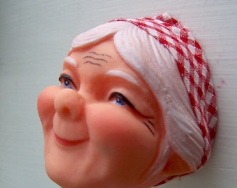 doll parts / rubber doll face of mrs claus