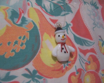 ornament / blown glass snowman ornament