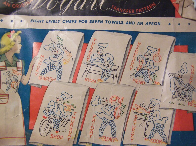 vintage vogart iron on transfers