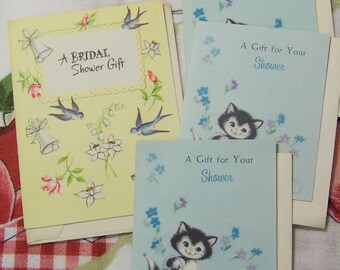 tiny wee shower vintage cards