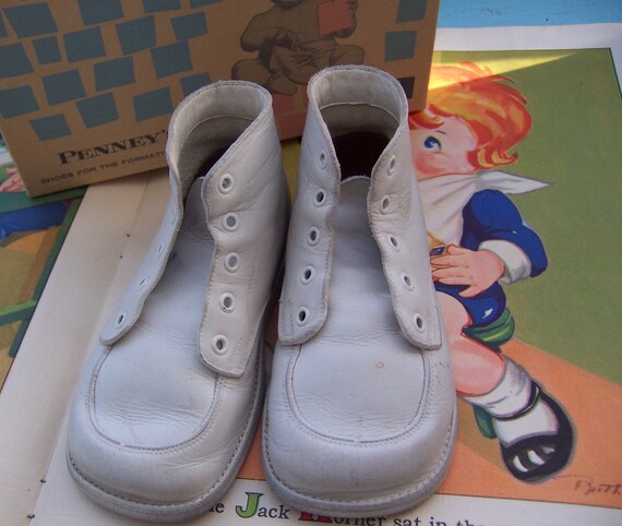 shoes / vintage leather baby shoes - image 2