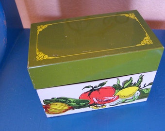 recipe box / ohio art veggie recipe file box