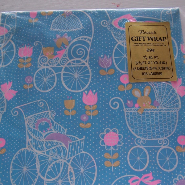 gift wrap / baby buggy wrapping paper