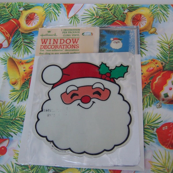 hallmark santa window cling