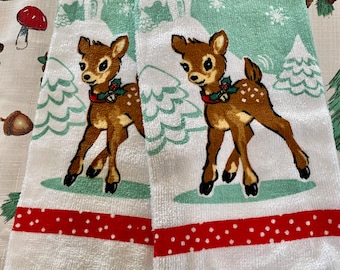 towels  / christmas bambi towels