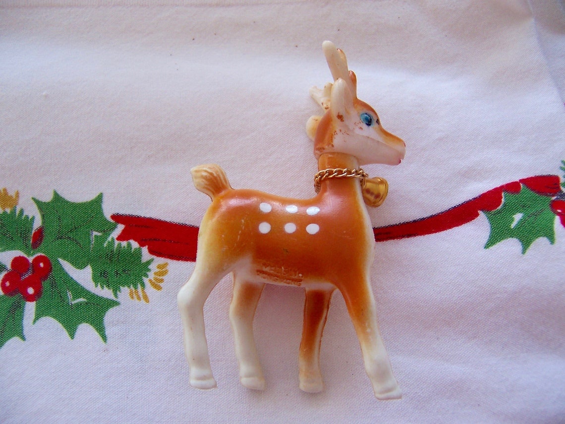 Deer / vintage soft plastic deer Etsy