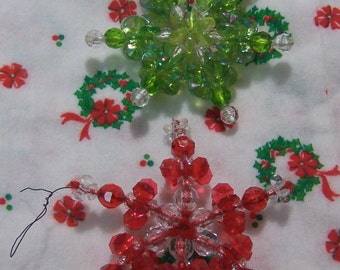 lovely beaded snowflake ornaments
