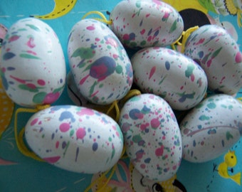 easter / speckled  wooden eggs