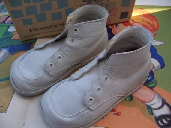 shoes / vintage leather baby shoes - image 3