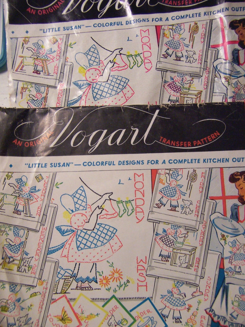 vintage vogart iron on transfers