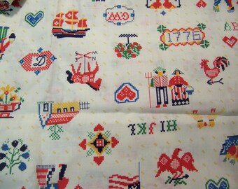 fabric / vintage print cotton fabric